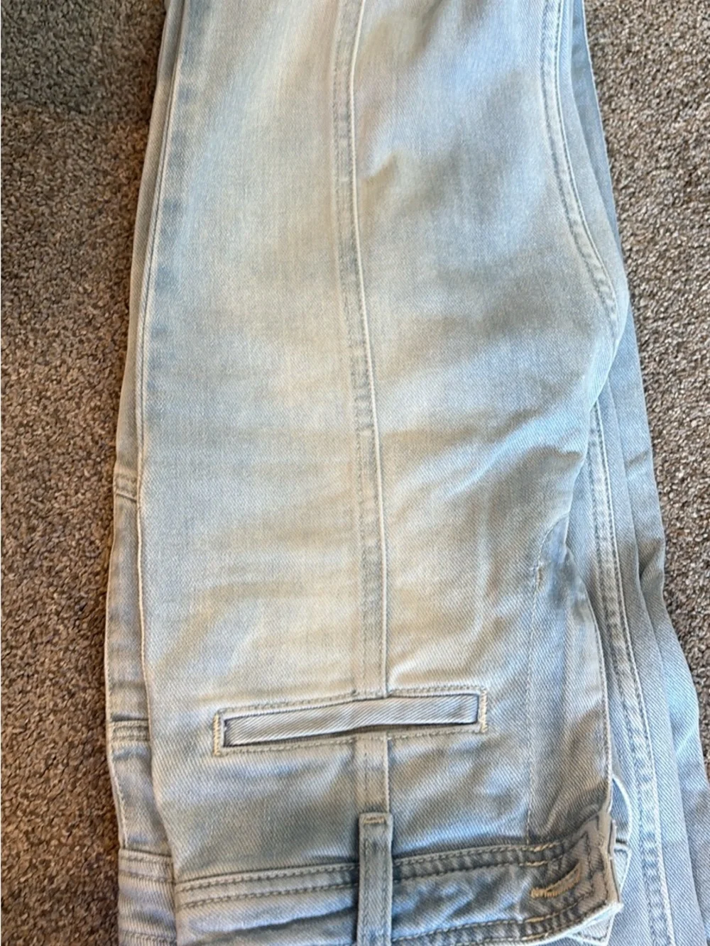 Light Wash Star Patch Jeans - Pink Stars